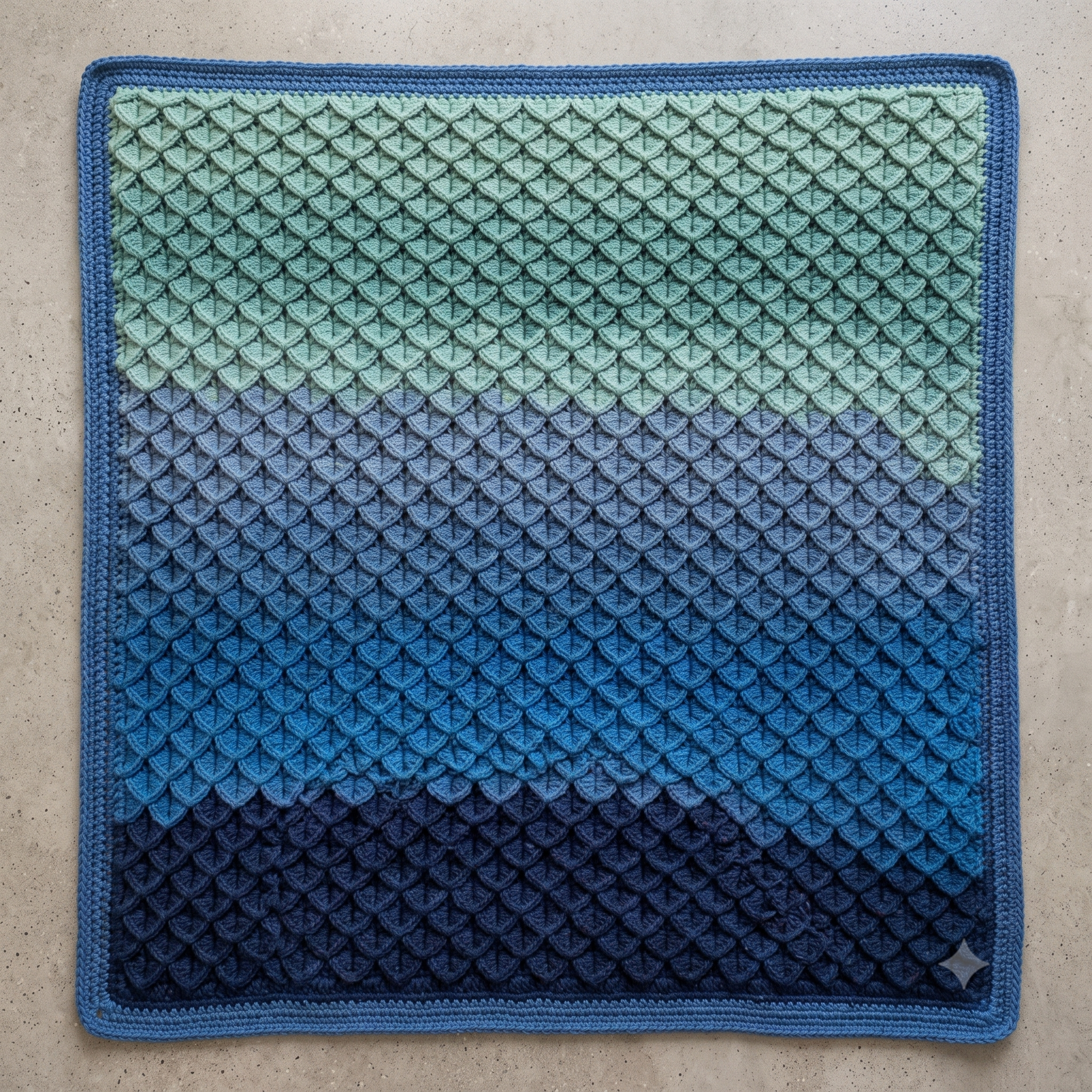 Dragon Scales Crochet Blanket Pattern PDF, Easy Textured Afghan, Dragon Scale Stitch Throw, English US Terms, Instant Download