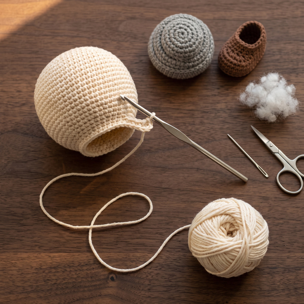Crochet Pin Cushion Doll Pattern PDF | Amigurumi Grandma with Bun Pincushion | 28 cm Doll | Gift for Sewists