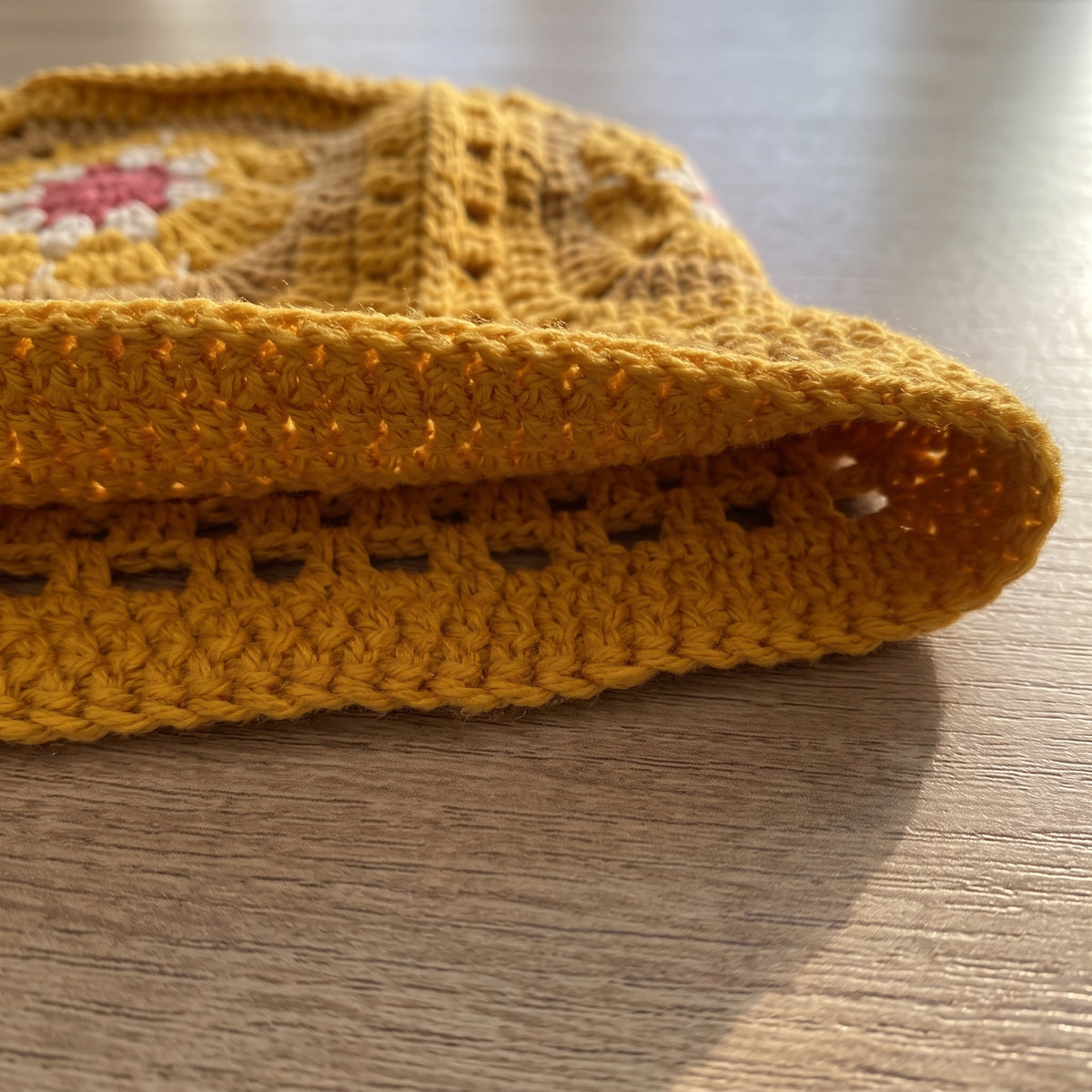 Granny Square Bucket Hat Crochet Pattern PDF, Afghan Flower Hat