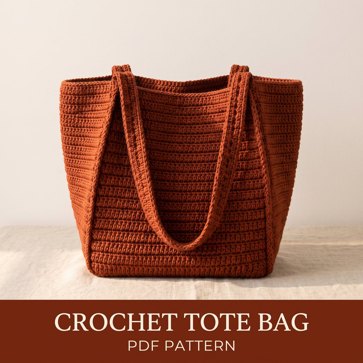 Crochet Tote Bag Pattern PDF, Everyday Shopper Bag, US & UK Terms