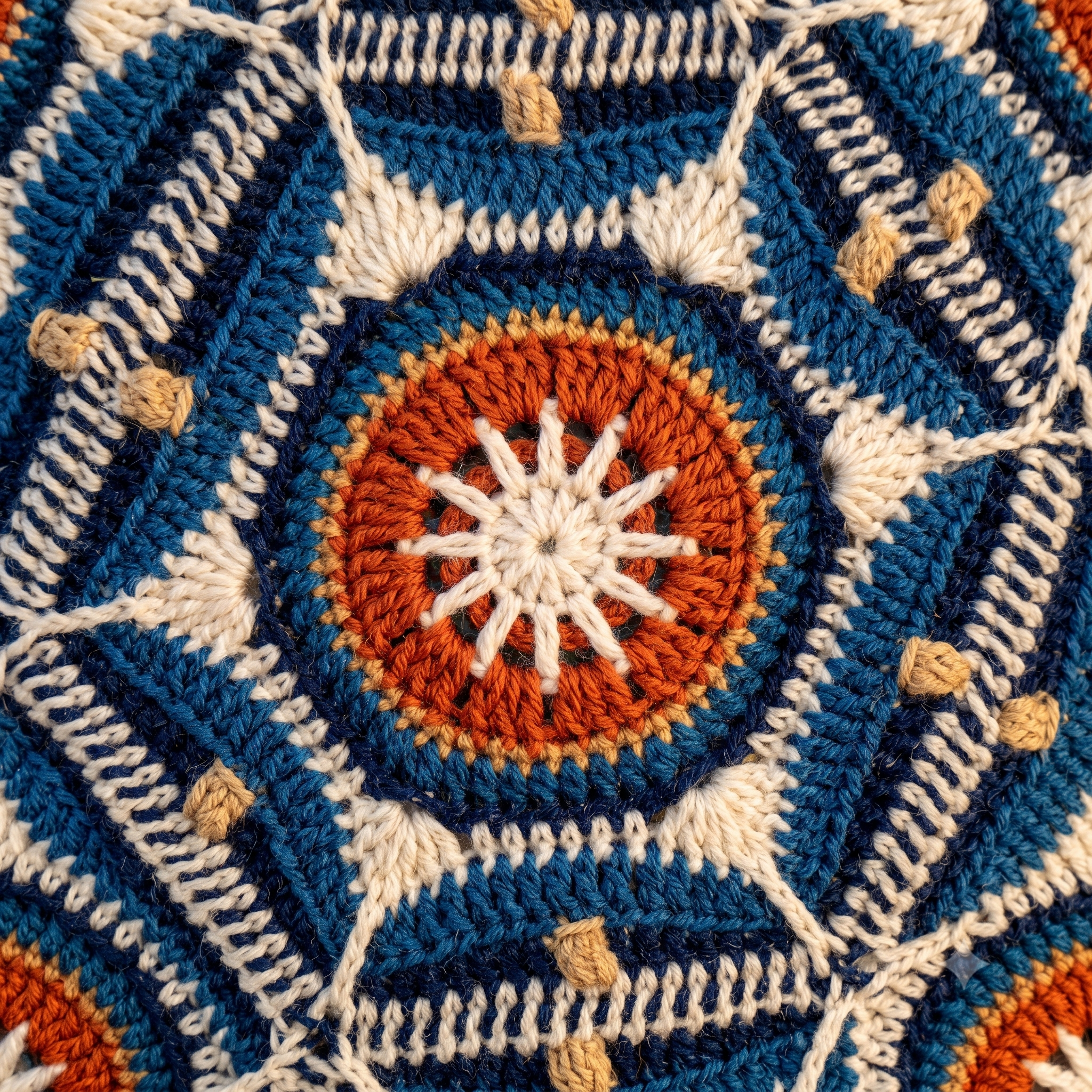 Sevilla Crochet Blanket Pattern PDF, Moorish Tile Inspired Throw, Colorful Medallion Blanket, UK & US Terms, Instant Download